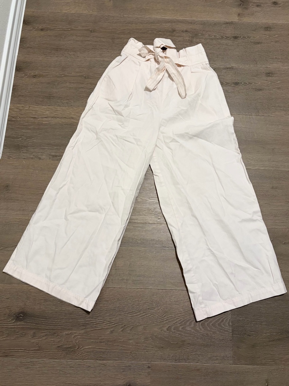Forever 21 Blush High-Rise Paperbag Waist Pants